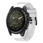 For Garmin Tactix 7 AMOLED Quick Release 26mm Silicone Watch Band(White)
