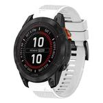 For Garmin Fenix 7X Pro 51mm Quick Release 26mm Silicone Watch Band(White)