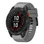For Garmin Fenix 7X Pro 51mm Quick Release 26mm Silicone Watch Band(Grey)