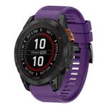 For Garmin Fenix 7X Pro 51mm Quick Release 26mm Silicone Watch Band(Purple)