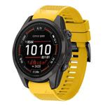 For Garmin Epix Pro 51mm Quick Release 26mm Silicone Watch Band(Yellow)