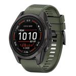 For Garmin Epix Pro 51mm Quick Release 26mm Silicone Watch Band(Army Green)