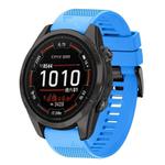 For Garmin Epix Pro 51mm Quick Release 26mm Silicone Watch Band(Sky Blue)