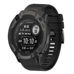 For Garmin Instinct 2X Solar Quick Release 26mm Silicone Watch Band(Black)