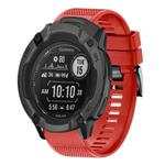 For Garmin Instinct 2X Solar Quick Release 26mm Silicone Watch Band(Red)