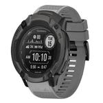 For Garmin Instinct 2X Solar Quick Release 26mm Silicone Watch Band(Grey)
