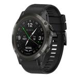 For Garmin D2 Delta PX Quick Release 26mm Silicone Watch Band(Black)