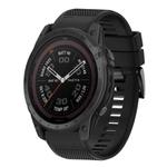 For Garmin Tactix 7 Quick Release 26mm Silicone Watch Band(Black)