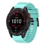 For Garmin Fenix 7X Quick Release 26mm Silicone Watch Band(Mint Green)