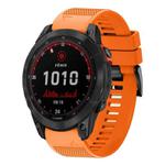For Garmin Fenix 7X Quick Release 26mm Silicone Watch Band(Orange)
