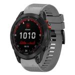 For Garmin Fenix 7X Quick Release 26mm Silicone Watch Band(Grey)