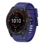 For Garmin Fenix 7X Quick Release 26mm Silicone Watch Band(Midnight Blue)