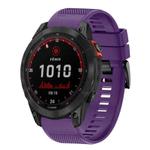 For Garmin Fenix 7X Quick Release 26mm Silicone Watch Band(Purple)