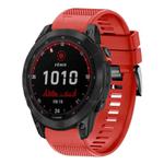 For Garmin Fenix 7X Solar Quick Release 26mm Silicone Watch Band(Red)