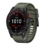 For Garmin Fenix 7X Solar Quick Release 26mm Silicone Watch Band(Army Green)