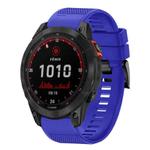 For Garmin Fenix 7X Solar Quick Release 26mm Silicone Watch Band(Dark Blue)