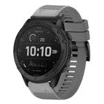 For Garmin Tactix Delta Quick Release 26mm Silicone Watch Band(Grey)