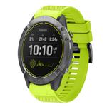For Garmin Enduro Quick Release 26mm Silicone Watch Band(Lime Green)