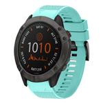 For Garmin Fenix 6X Quick Release 26mm Silicone Watch Band(Mint Green)