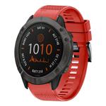 For Garmin Fenix 6X Quick Release 26mm Silicone Watch Band(Red)