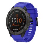 For Garmin Fenix 6X Quick Release 26mm Silicone Watch Band(Dark Blue)