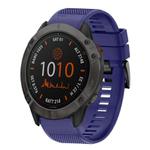 For Garmin Fenix 6X Quick Release 26mm Silicone Watch Band(Midnight Blue)