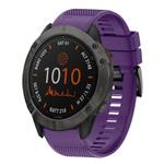 For Garmin Fenix 6X Quick Release 26mm Silicone Watch Band(Purple)