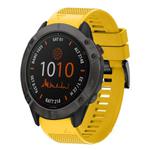 For Garmin Fenix 6X Pro Quick Release 26mm Silicone Watch Band(Yellow)