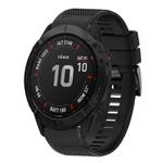 For Garmin Fenix 6X Sapphire Quick Release 26mm Silicone Watch Band(Black)