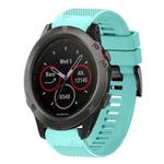 For Garmin Fenix 5X Sapphire Quick Release 26mm Silicone Watch Band(Mint Green)