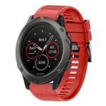 For Garmin Fenix 5X Sapphire Quick Release 26mm Silicone Watch Band(Red)
