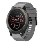 For Garmin Fenix 5X Sapphire Quick Release 26mm Silicone Watch Band(Grey)