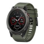 For Garmin Fenix 5X Sapphire Quick Release 26mm Silicone Watch Band(Army Green)