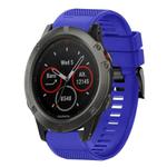 For Garmin Fenix 5X Sapphire Quick Release 26mm Silicone Watch Band(Dark Blue)