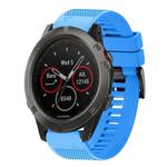 For Garmin Fenix 5X Sapphire Quick Release 26mm Silicone Watch Band(Sky Blue)