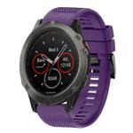 For Garmin Fenix 5X Sapphire Quick Release 26mm Silicone Watch Band(Purple)