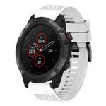 For Garmin Fenix 5X Plus Quick Release 26mm Silicone Watch Band(White)