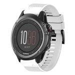 For Garmin Fenix 3 Quick Release 26mm Silicone Watch Band(White)