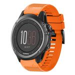For Garmin Fenix 3 Quick Release 26mm Silicone Watch Band(Orange)