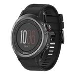 For Garmin Fenix 3 Quick Release 26mm Silicone Watch Band(Black)