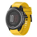 For Garmin Fenix 3 Quick Release 26mm Silicone Watch Band(Yellow)