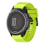 For Garmin Fenix 3 Quick Release 26mm Silicone Watch Band(Lime Green)