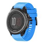 For Garmin Fenix 3 Quick Release 26mm Silicone Watch Band(Sky Blue)