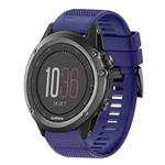For Garmin Fenix 3 Quick Release 26mm Silicone Watch Band(Midnight Blue)
