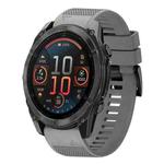 For Garmin Fenix 8 AMOLED 51mm Quick Release 26mm Silicone Watch Band(Grey)