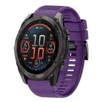 For Garmin Fenix 8 AMOLED 51mm Quick Release 26mm Silicone Watch Band(Purple)