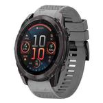 For Garmin Fenix 8 AMOLED 47mm Quick Release 22mm Silicone Watch Band(Grey)