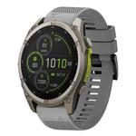 For Garmin Fenix 8 MIP 47mm Quick Release 22mm Silicone Watch Band(Grey)