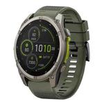 For Garmin Fenix 8 MIP 47mm Quick Release 22mm Silicone Watch Band(Army Green)