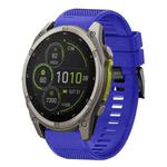 For Garmin Fenix 8 MIP 47mm Quick Release 22mm Silicone Watch Band(Dark Blue)